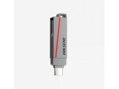 USB Hiksemi Dual Slim 256GB - HS-USB-E307C-256G-U3 - Giao thức kép Type A & Type C, Chuẩn USB 3.2 - Tốc độ cao.