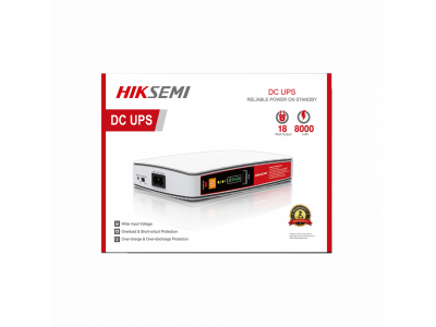 Bộ Lưu Điện Mini UPS Hiksemi HS-UPS-18D-Z 18W 8000mAh – Nguồn Dự Phòng Cho Wi-Fi & Camera